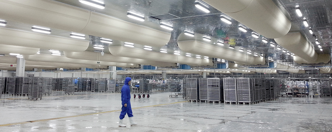 White air ducts in a warehouse, 2
