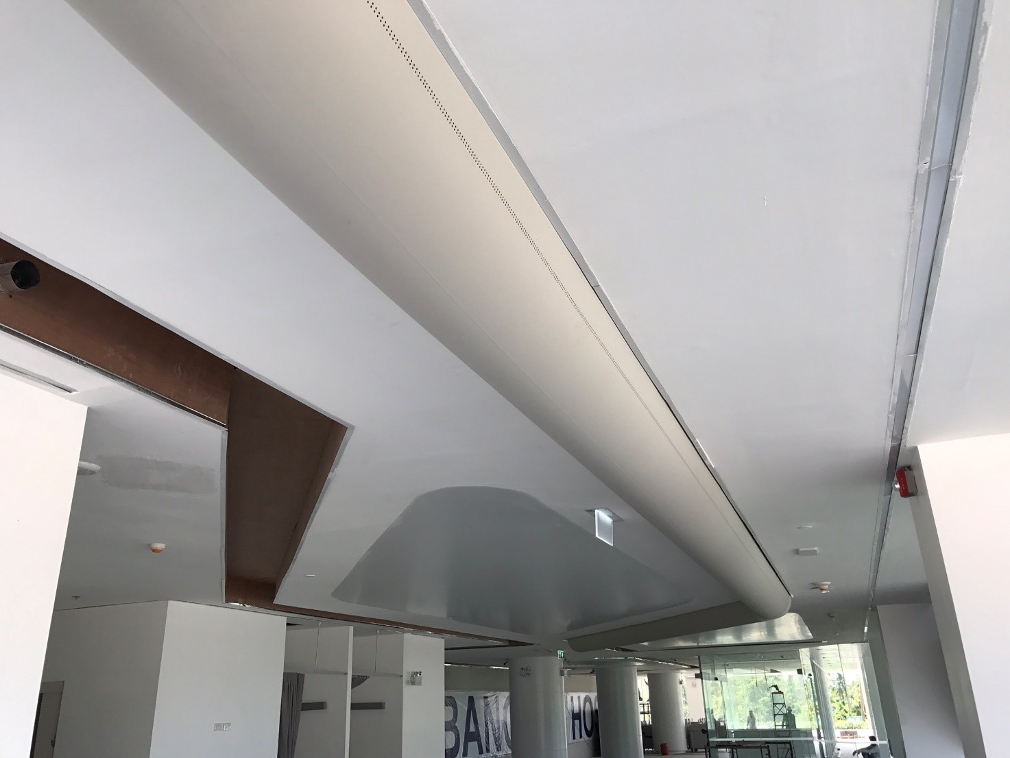 White fabric duct inside Bangkok Hospital, Thailand, 2