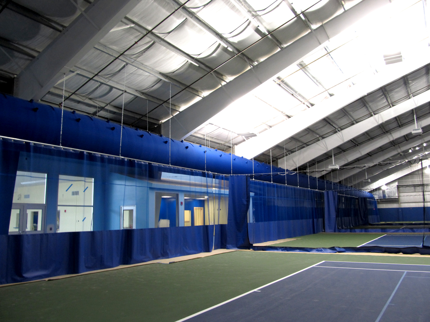White duct systems installed in Chelsea Piers fitness facilities, US