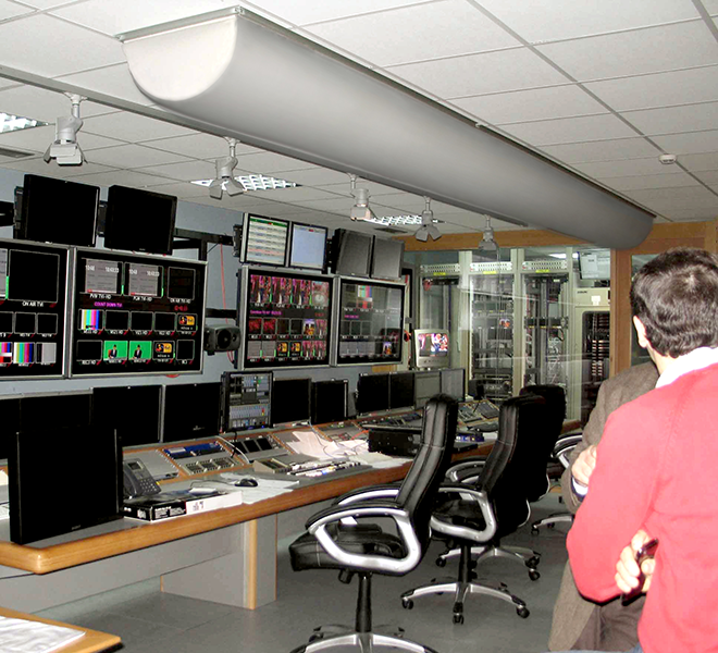 Grey duct for air conditioning inside an office, 2