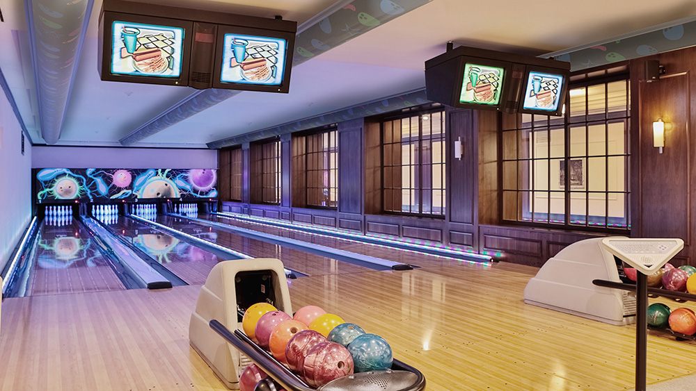 Commercial use air ducts inside a bowling arena, 2