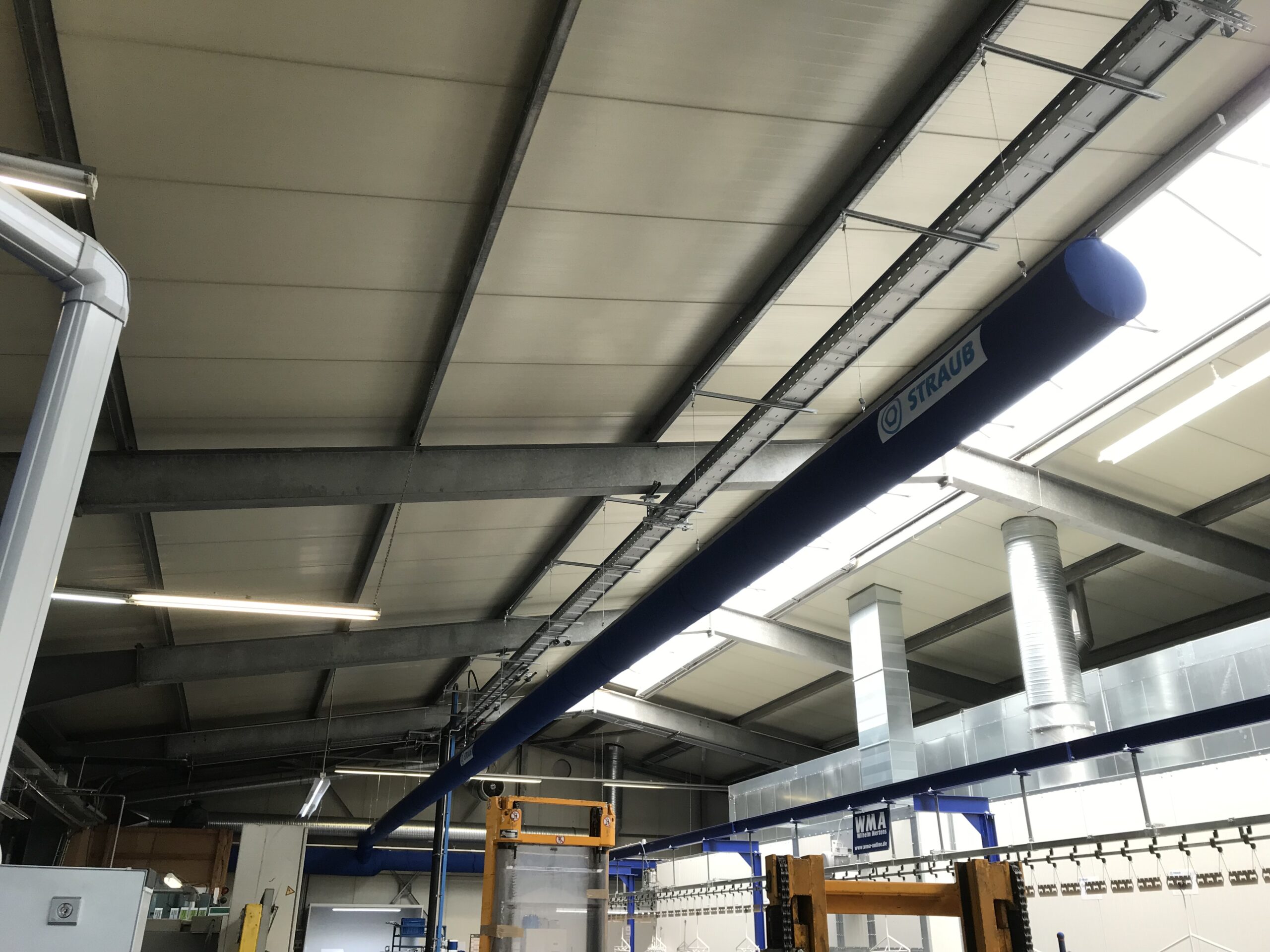 Blue duct system at STRAUB KG, Germany, 2