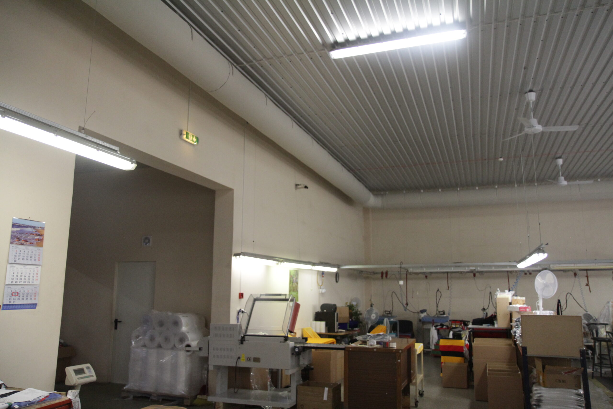 FabricAir's white fabric duct in Haltex, Lithuania, 2