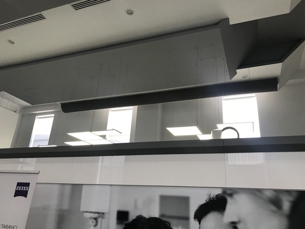 Black duct system inside ZEISS Office in Turkey, 2