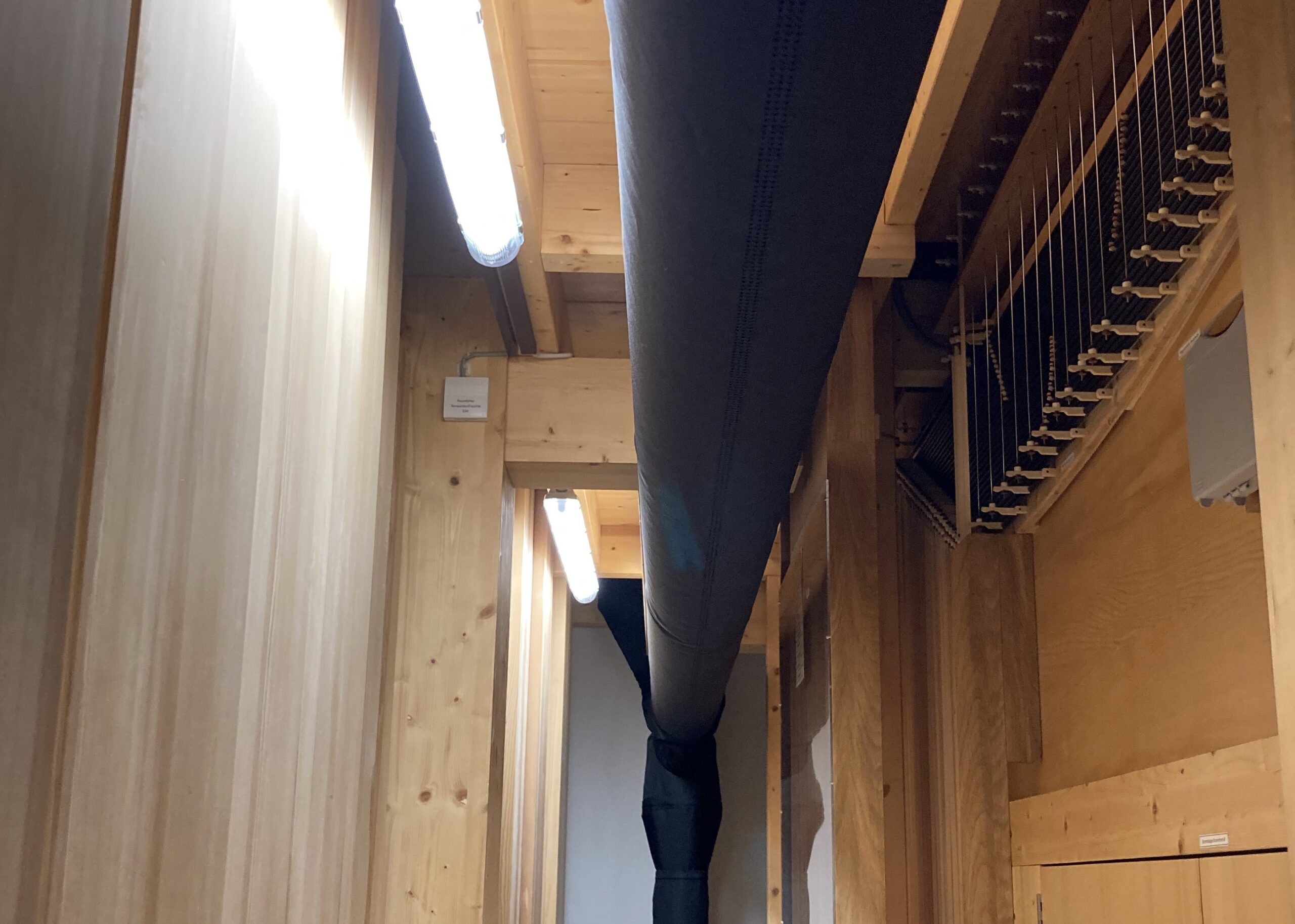 Black air distribution system installed in Leipzig University Church, DE, 2