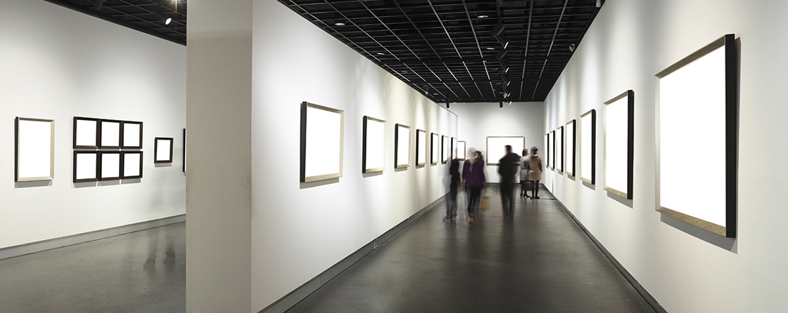 Empty frames in a museum, 2