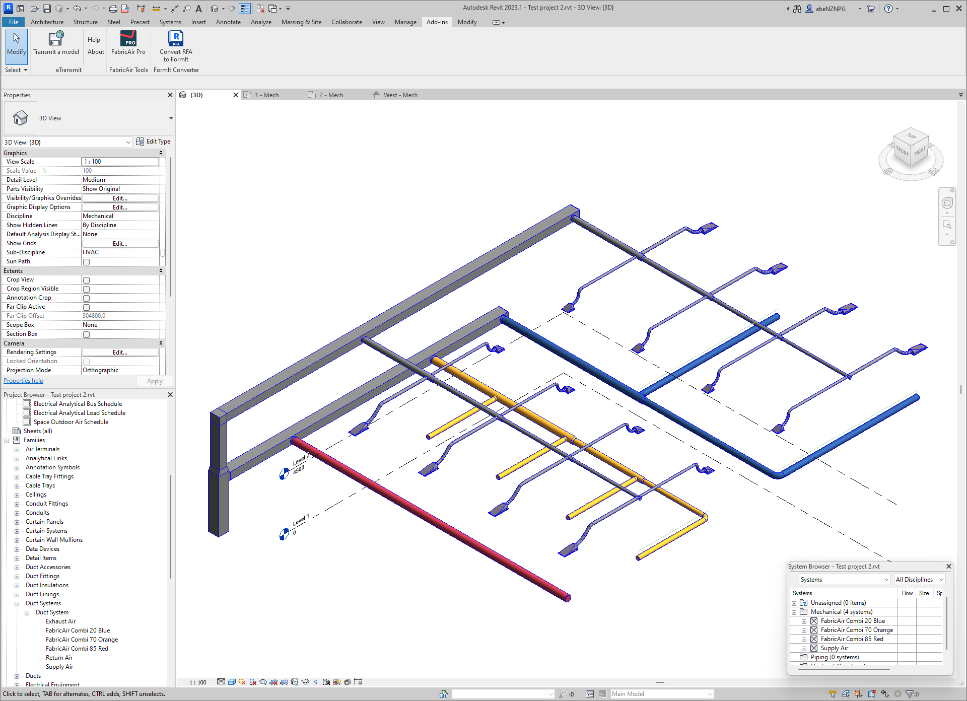 Digital architectural blueprint