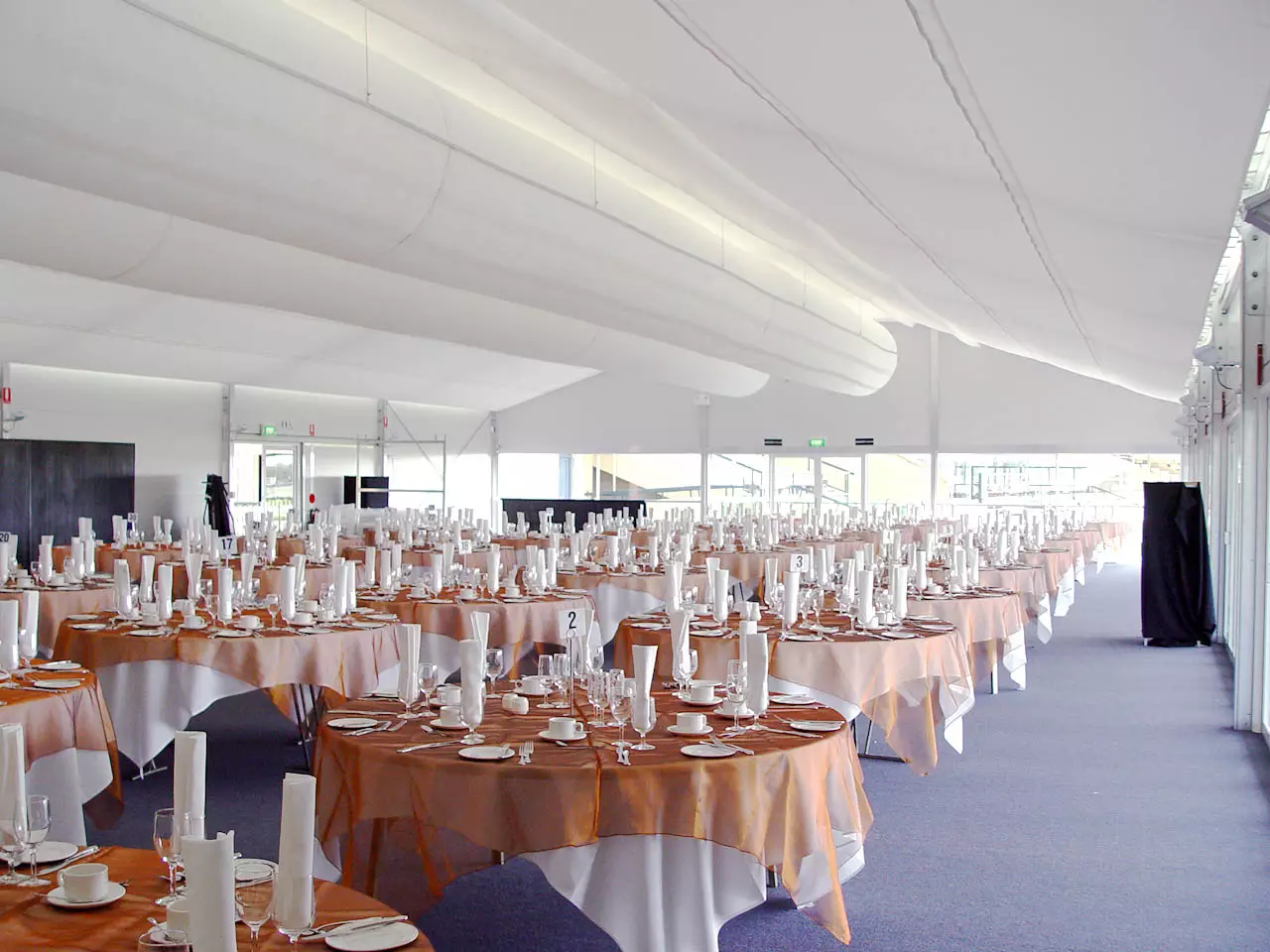 White duct systems in a Banquette Hall, Morphettville, Australia, 2
