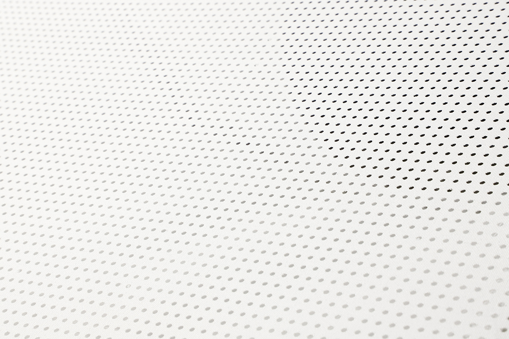 Strömungsmodell eines textilkanals zur Darstellung der Luftverteilung und Perforationswirkung.