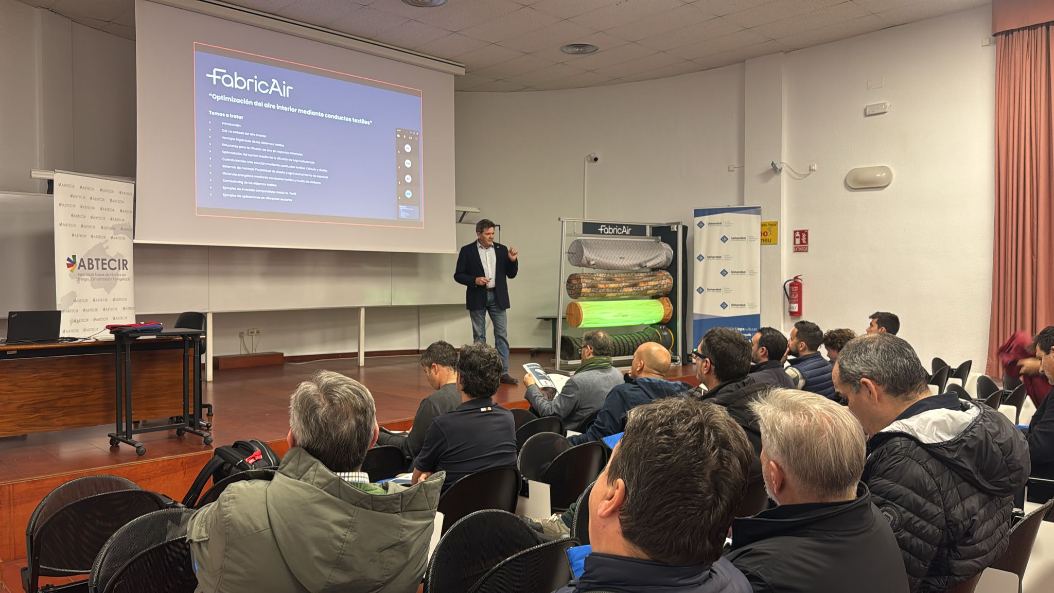 FabricAir participa en la jornada técnica 'Dimarts Tècnic' de ABTECIR con una ponencia sobre conductos textiles y climatización