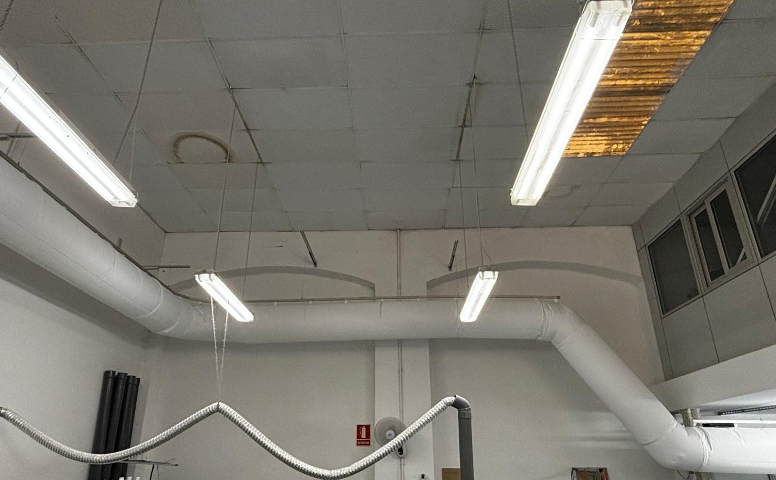 Conductos textiles FabricAir en la imprenta Gráficas Forte