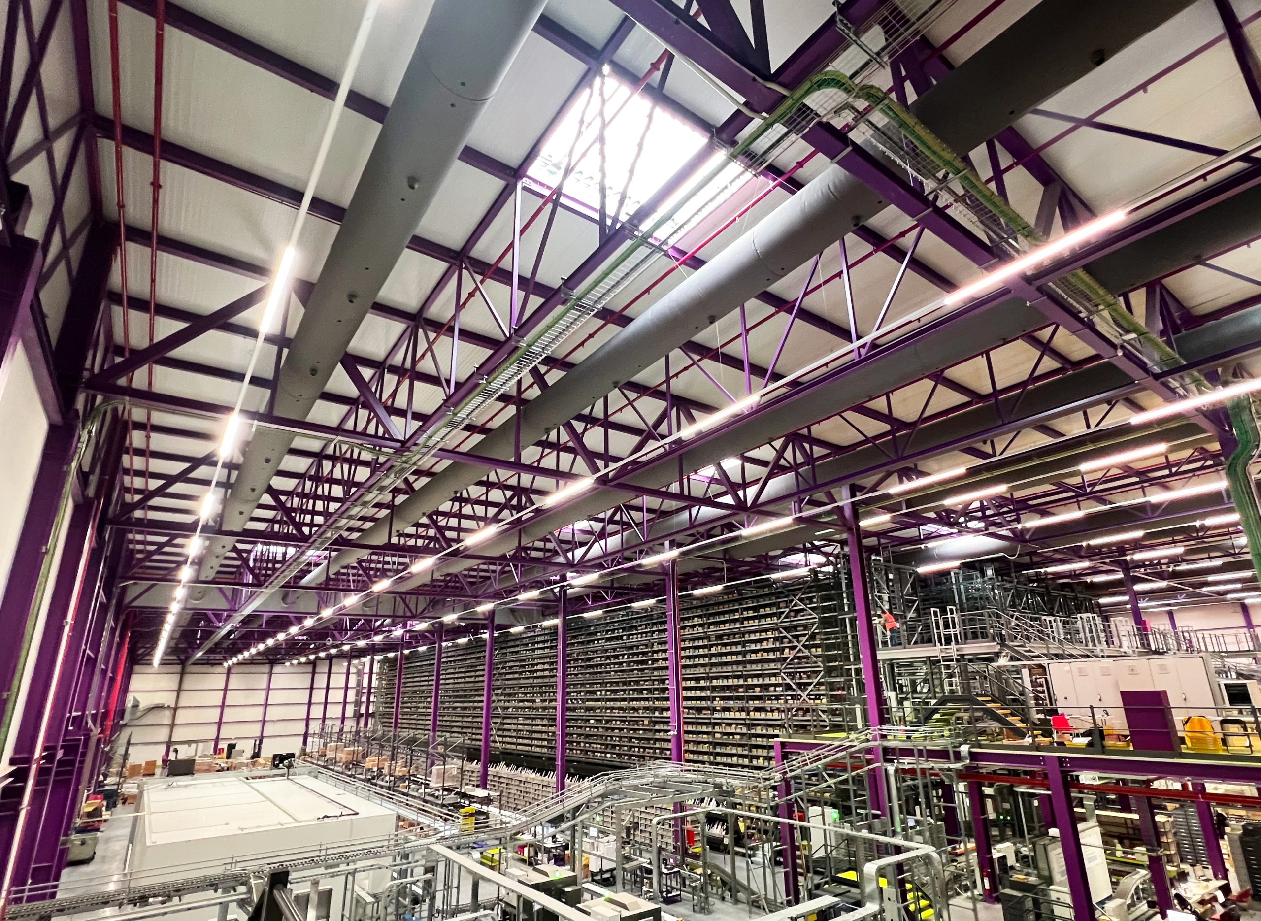 El conducto textil se instaló en una farmaceaútica