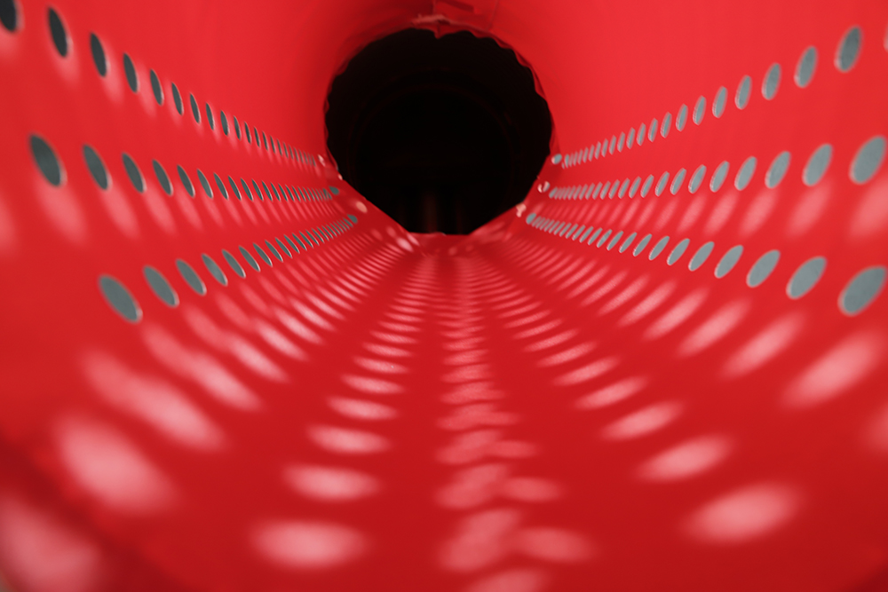 Red fabric duct material, IN