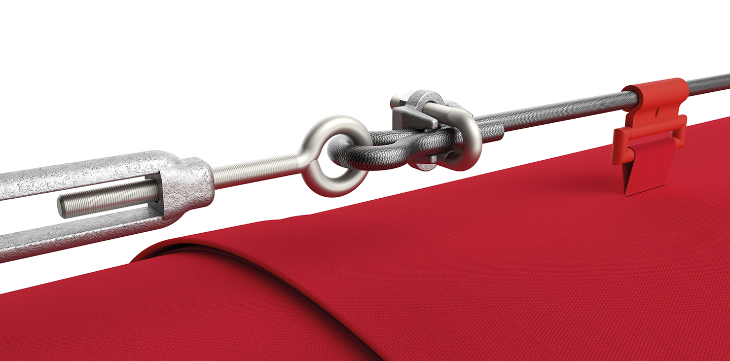 Fabric duct suspension, type 1, IN