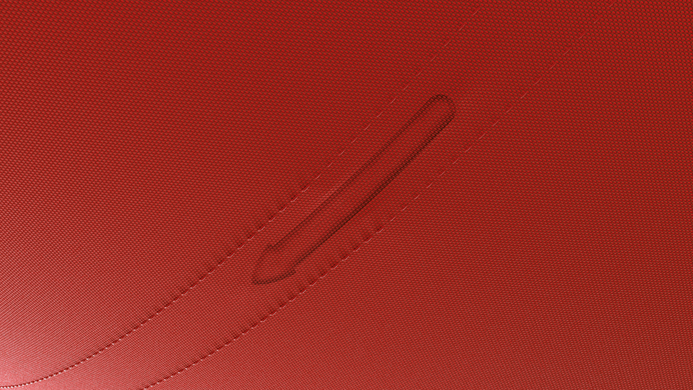 Red fabric duct material, IN