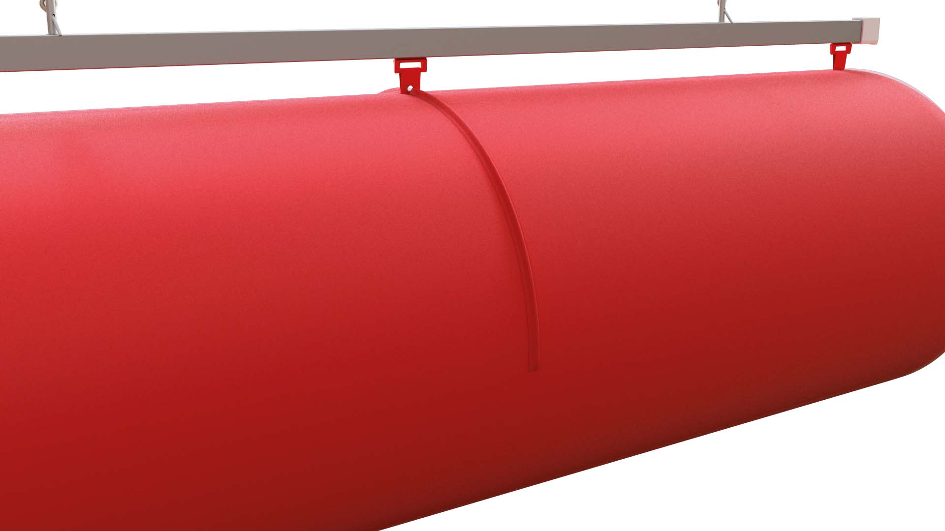Red fabric duct, India