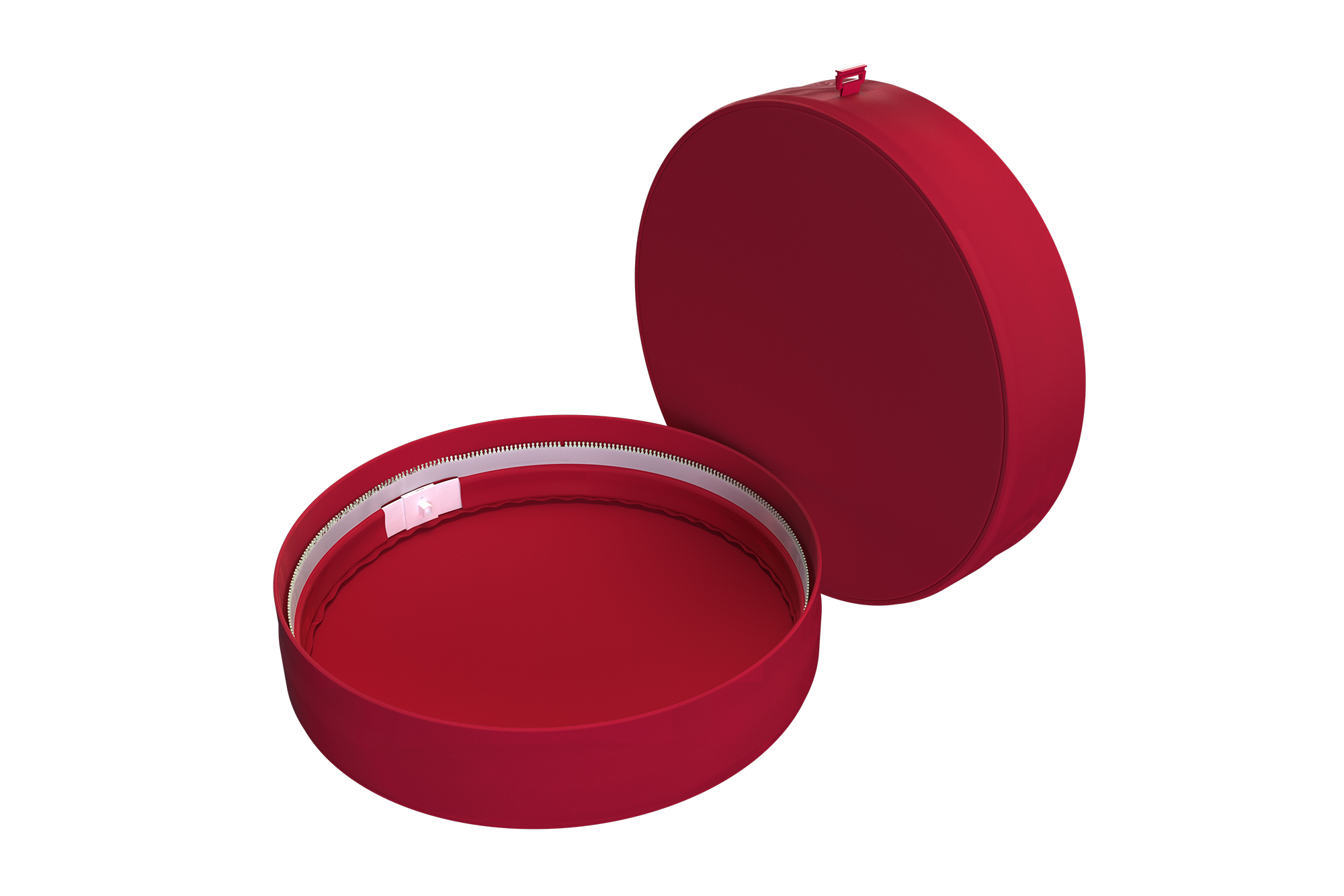 Red fabric duct T endcap, IN