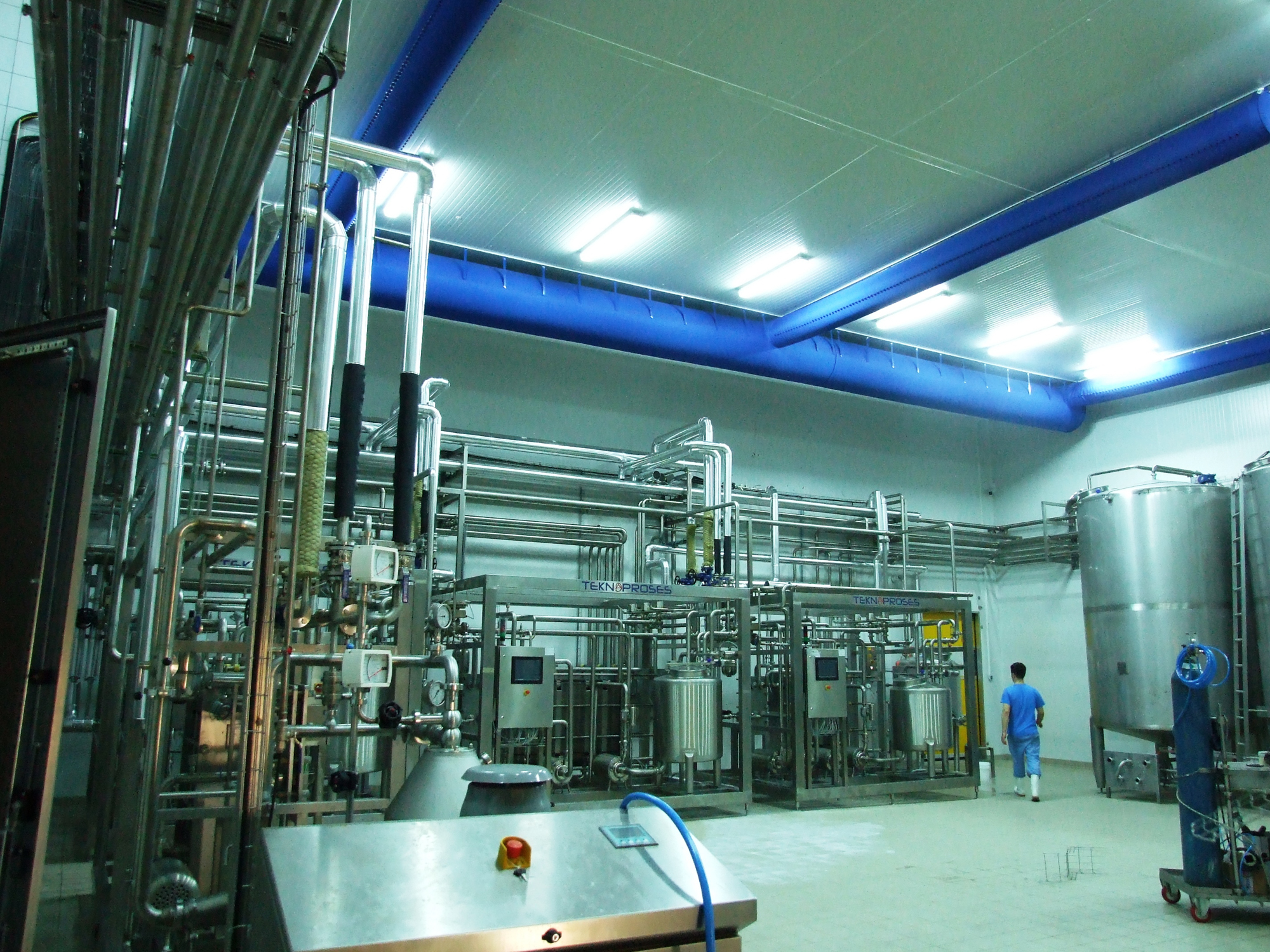 Mėlynos ortakių sistemos Itimat dairy products pieno perdirbimo fabrike, TR