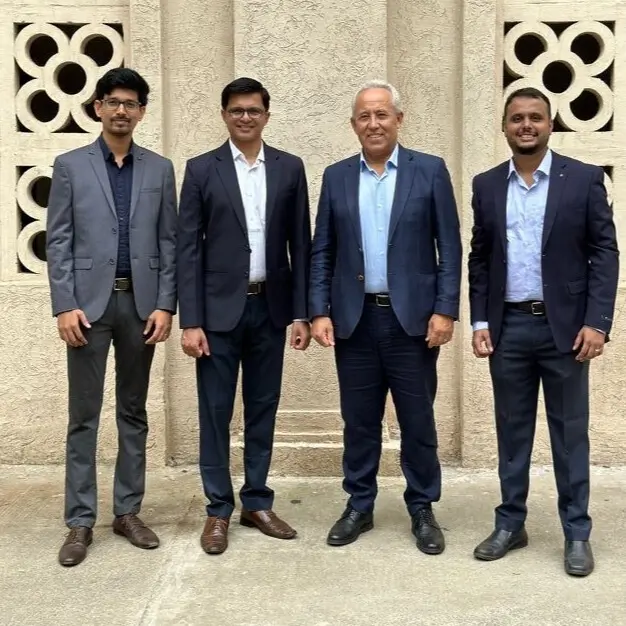 The FabricAir India team pictured left to right: Rahul Patil, Rohit Deshmukh, Fikret Şahin, and Pritam Limaye