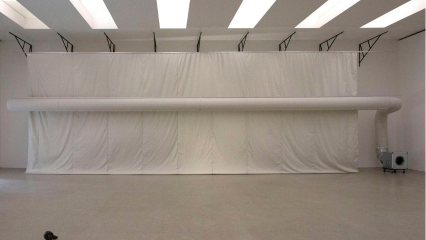 FabricAir ducts and textiles installed in an art gallery in Zurich