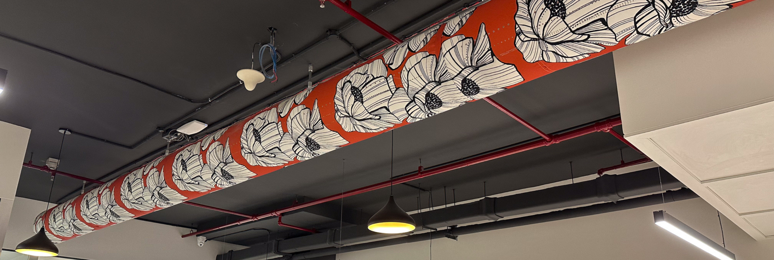 FabricAİr Kumaş Hava Kanalları, FabricAir Hindistan Ofisi'nde mükemmel estetik görünüm sağladı.