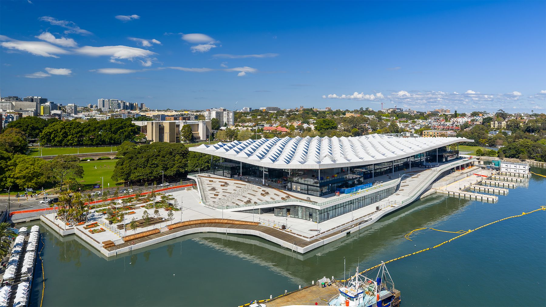 New Sydney Balık Tesisinde Uygulanan FabricAir Kumaş Hava Kanalları