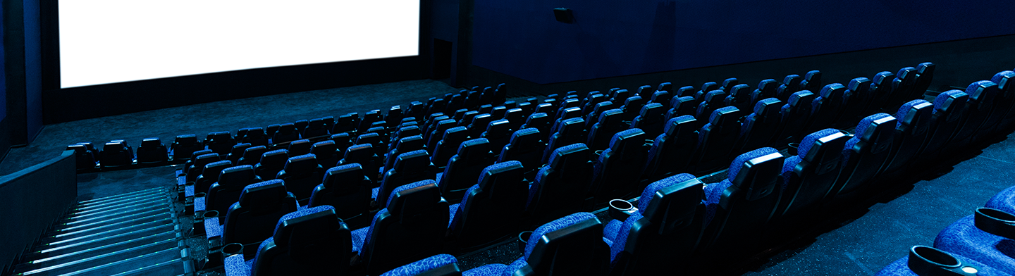 Empty movie theatre interior