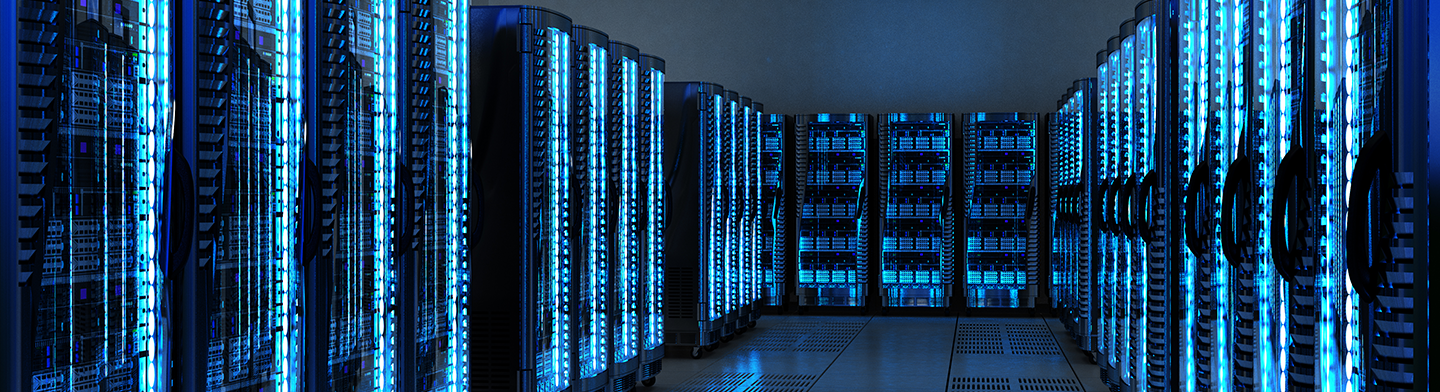 Computers inside a data center, 2