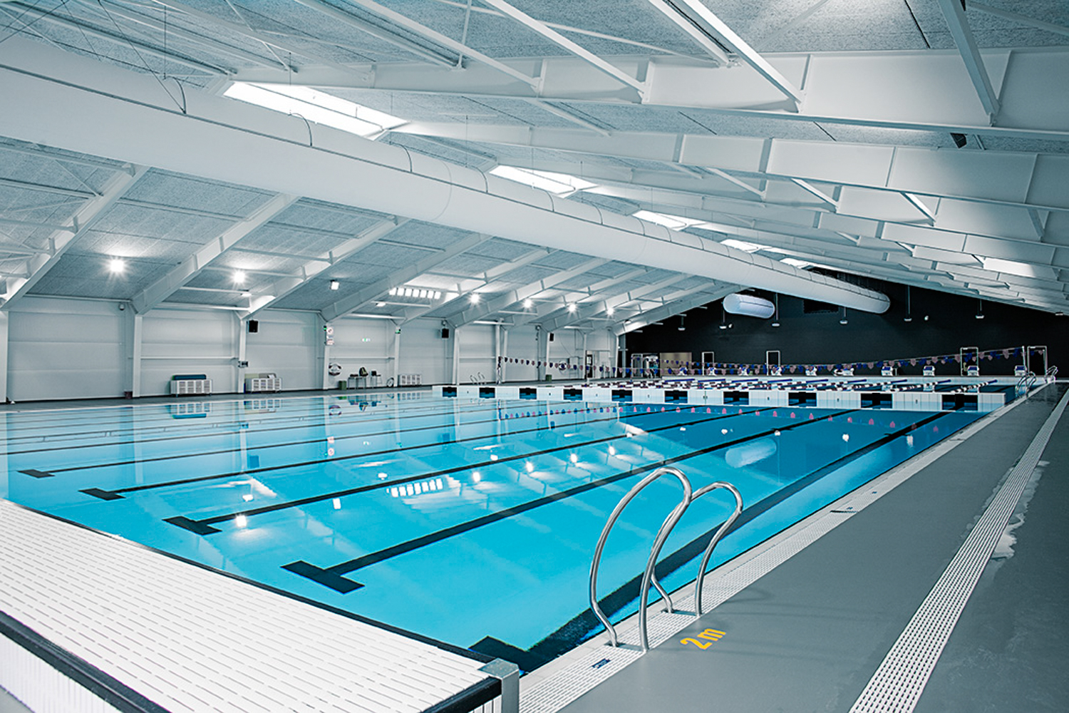 White air duct systems installed in Taastrup Svømmehal, Denmark, 2