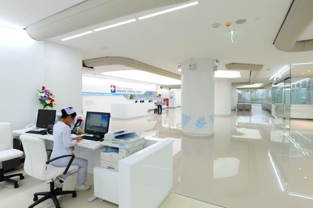 White air duct systems installed inside Bangkok Hospital Surat, Bangkok, Thailand, 2