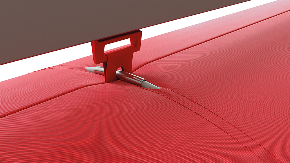 Red fabric duct, UK