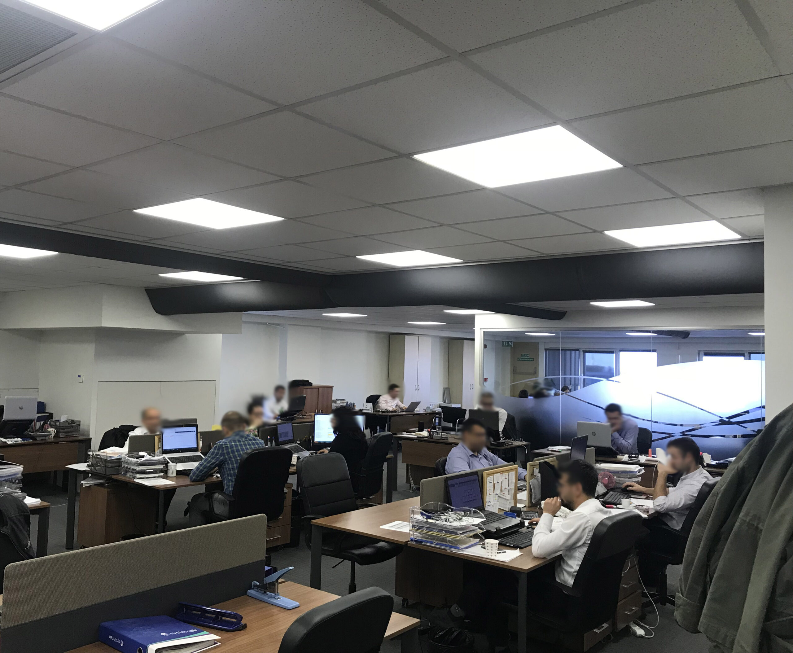 Air duct system with black fabric ducts created by FabricAir, inside Systemair HSK office, Turkey, 2