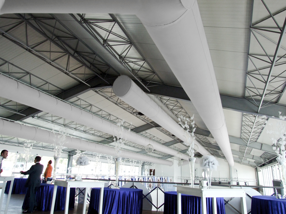 White air duct systems with ventilation ducts in Izmir Arena, Izmir, Turkey, 2