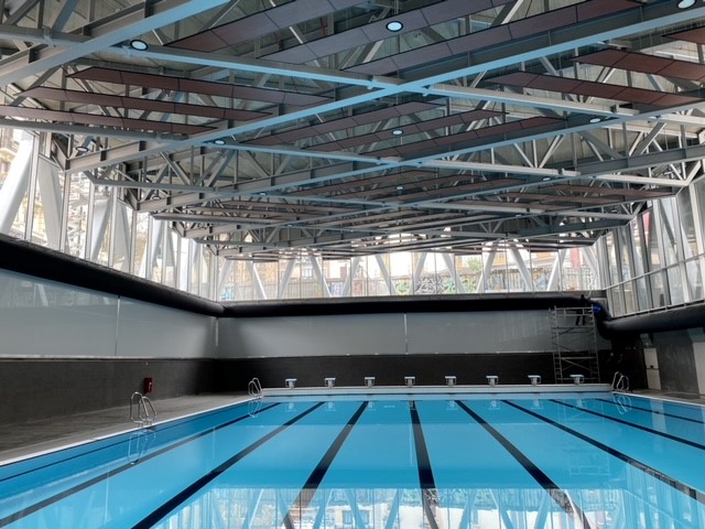 Air duct system in a swimming pool, La Cebada, Spain