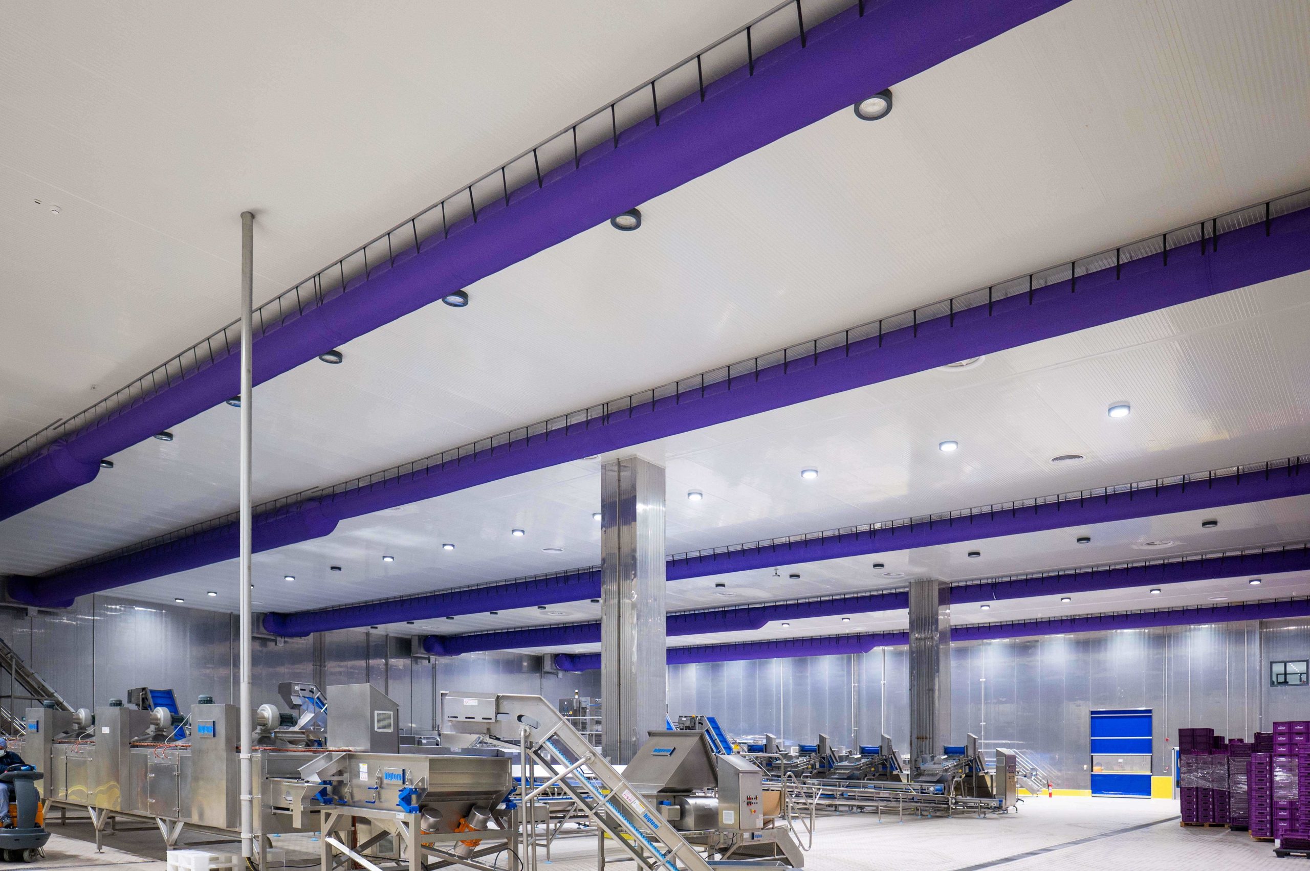 Industrial air duct systems installed inside Sadef factory, TR