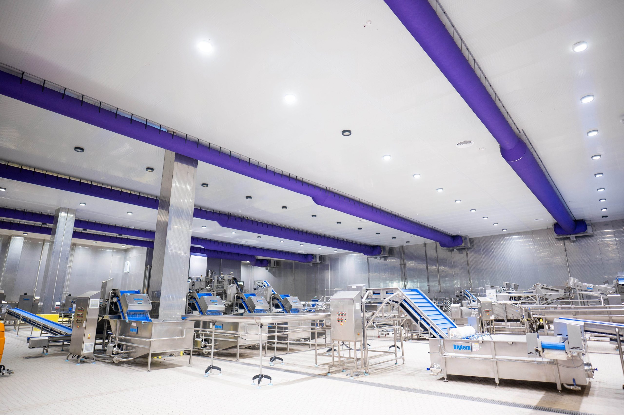 Sadef Gida Aydin, purple fabric ducts