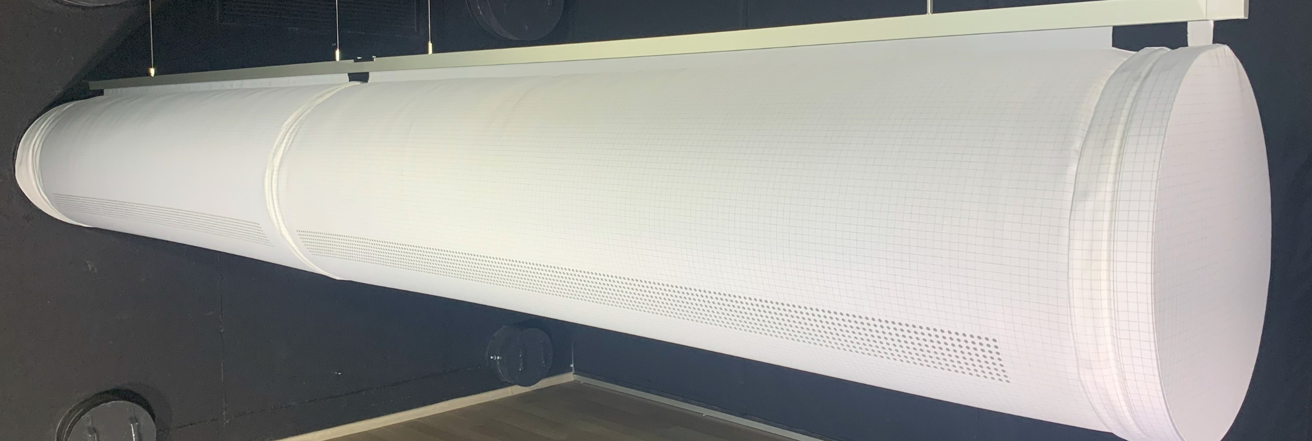 Antitstatic fabric ducting mitigates electrostatic discharge