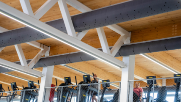 Fabric air dispersion system installed in the Sportrade Cuatro Caminos in Spain