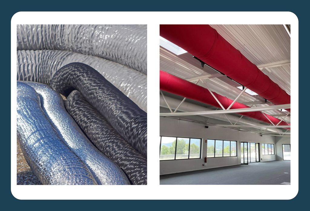 fabric ducting is different from flex ducting in cost and function