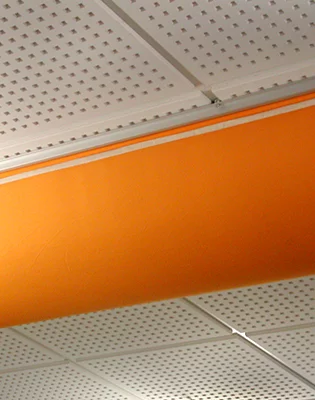 Orange fabric air duct, US