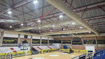 Fabric ducts provide a comfortable environment for athletes and spectators at the Fausto Vicent Sports Center in Alcantarilla, Spain