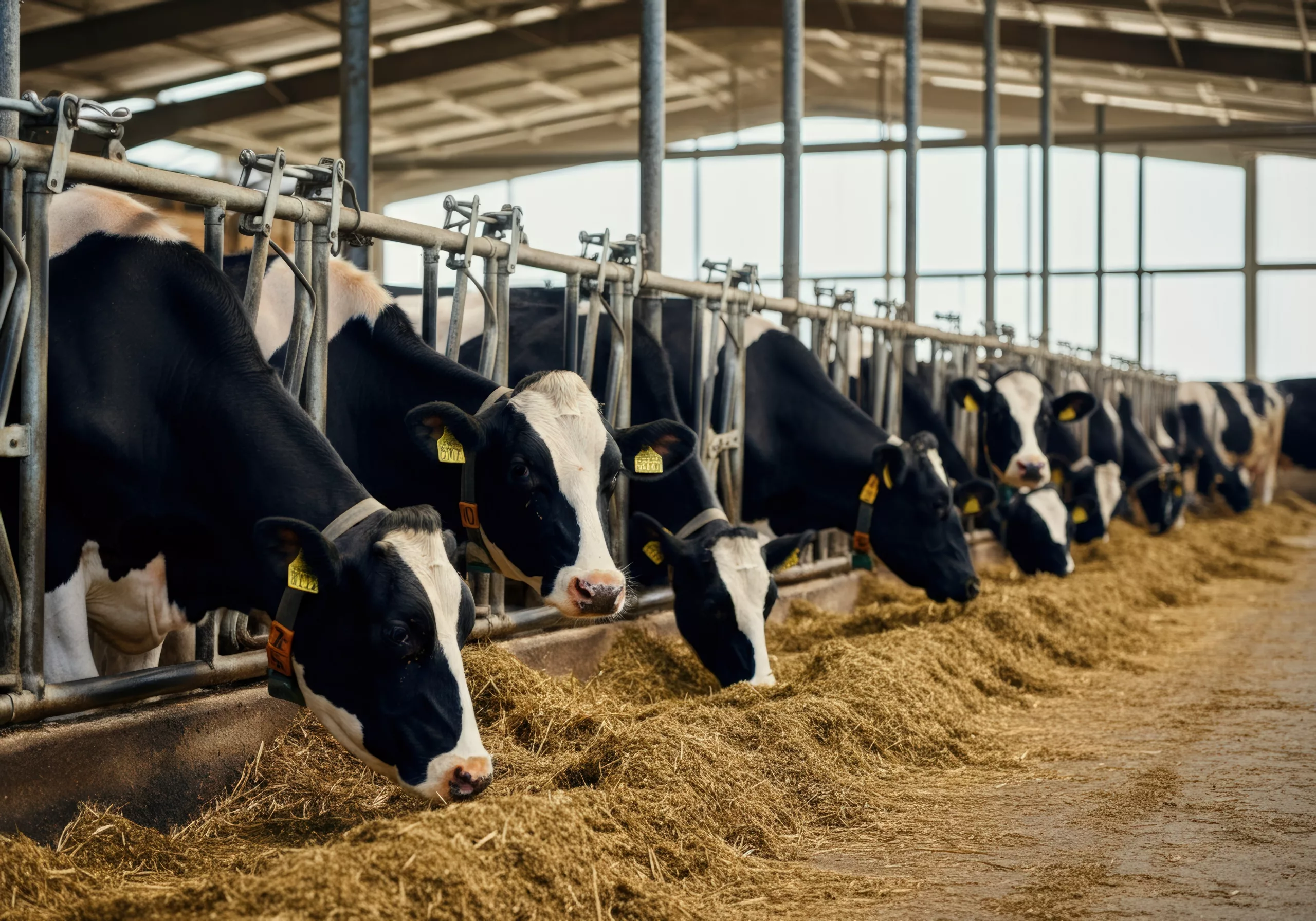 Dark fabric duct system for cow barns