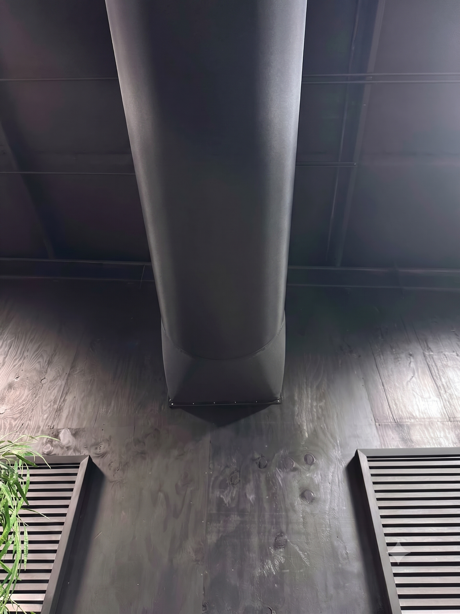 Close up of FabricAir's duct system seamlessly and aesthetically installed
