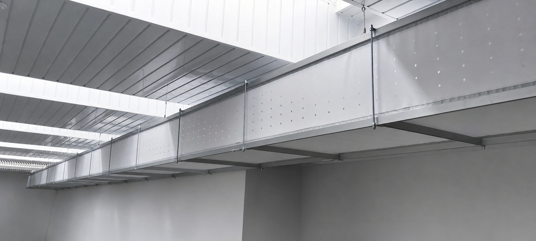 Return Air System cleanly installed in an educational facility