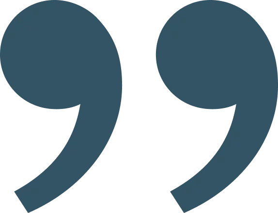 Dark blue closing quotation mark symbol on transparent background.