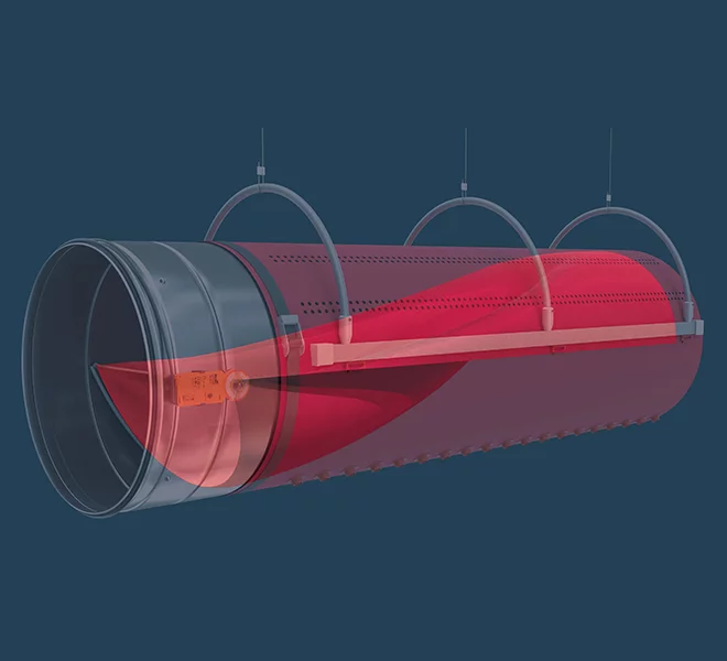 Varioduct transparent top flow down