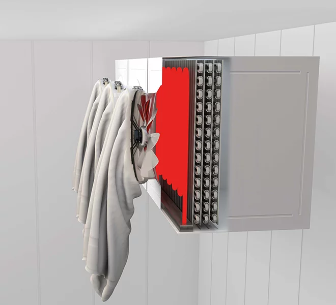 Defrost duct with cloth