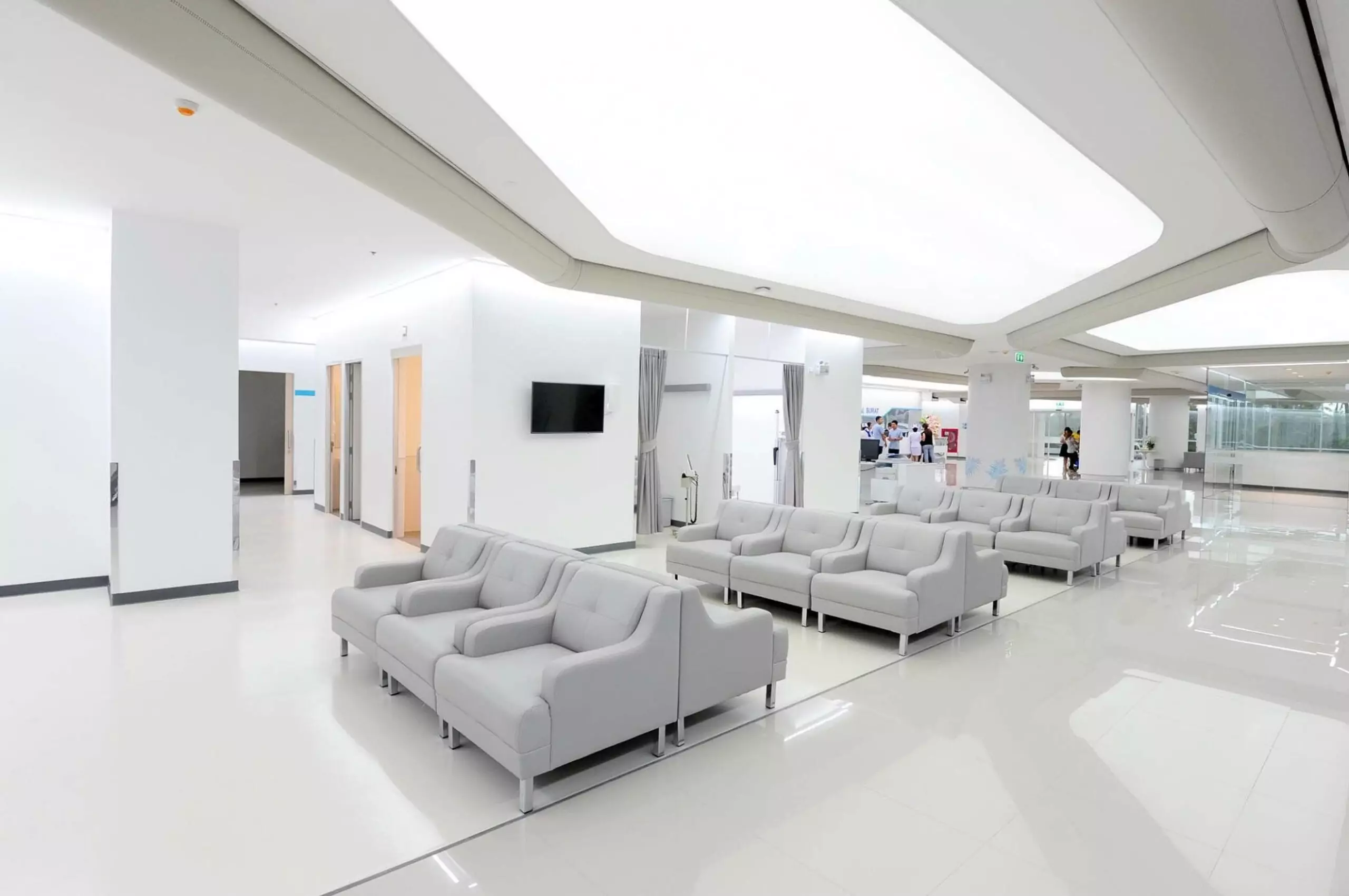 white fabric ducts Bankok hospital Surat
