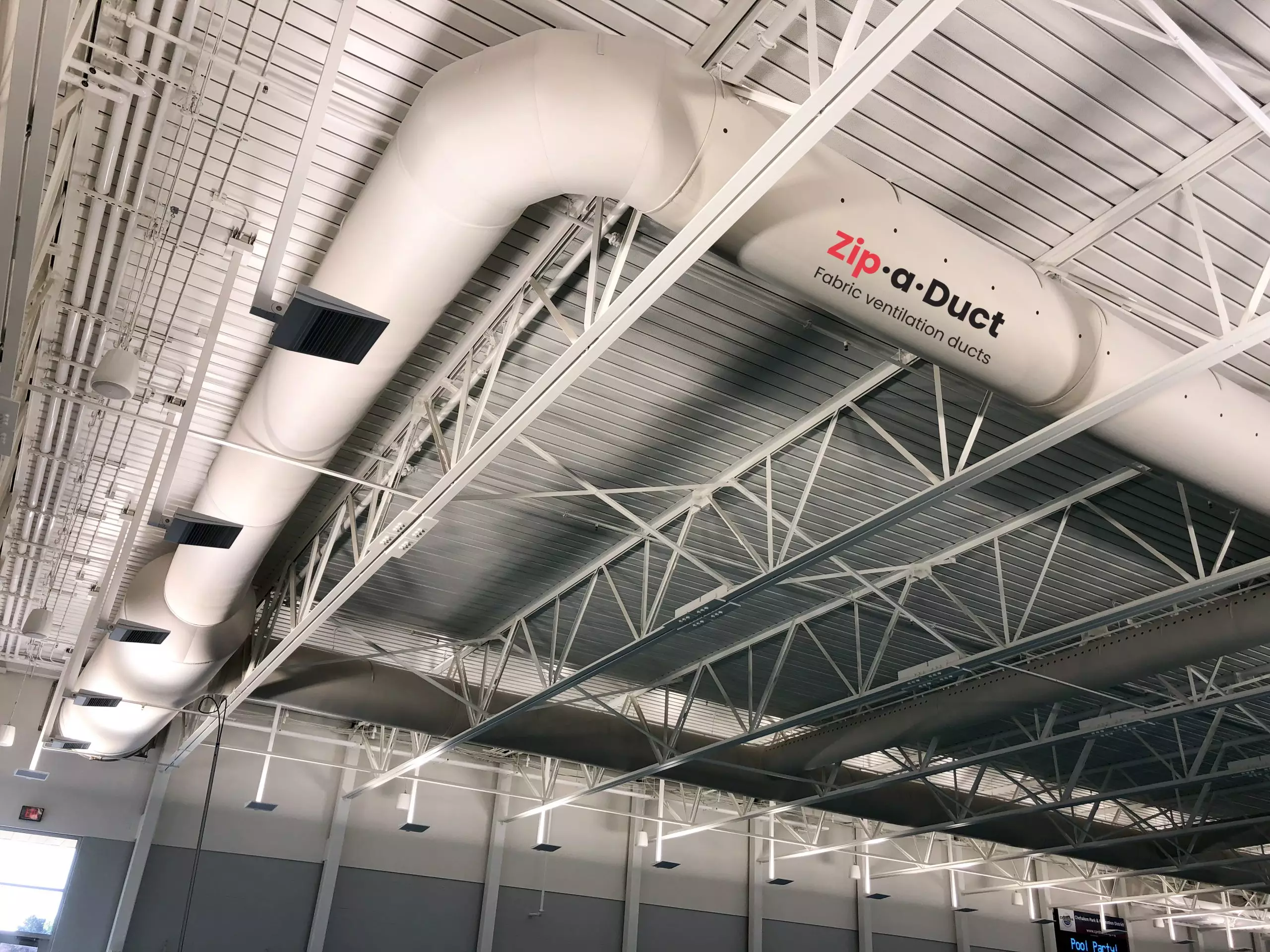 Zip-a-duct fabric duct work