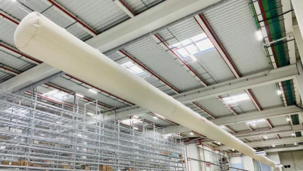 Fabric air dispersion systems provide precision airflow in globally recognized manufacturing facilities